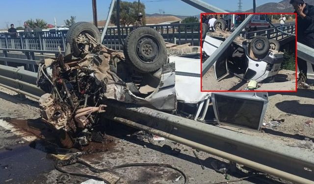 Konya’da otomobil direğe çarptı! 2 yaralı