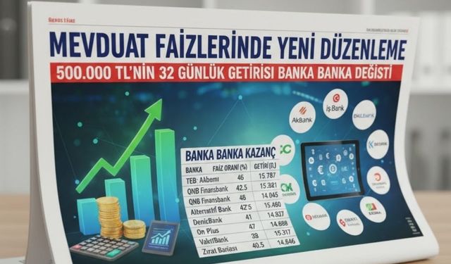 Mevduat faizleri değişti: 500 bin TL’nin 32 günde kazancı şaşırttı