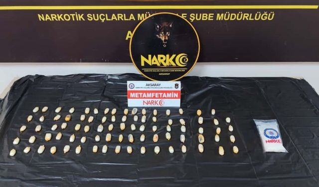 Aksaray’da İranlı şahsın midesinden 101 parça halinde 433 Gram Metamfetamin çıktı
