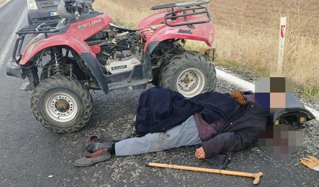 89 yaşındaki sürücünün kullandığı ATV takla attı: Kazada ağır yaralandı