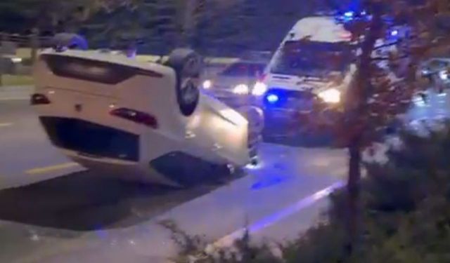 Bor Yolu’nda feci kaza: Üniversite bölgesinde araç devrildi