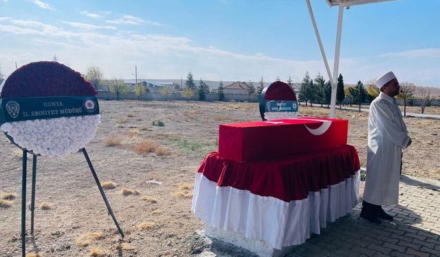 Cansız bedeni bulunan polis memuru Konya’da son yolculuğuna uğurlandı