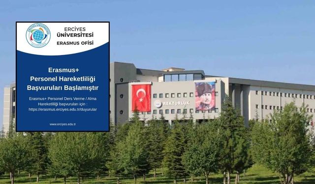 Erciyes Üniversitesi 2025–2026 Erasmus+ personel başvurularını başlattı