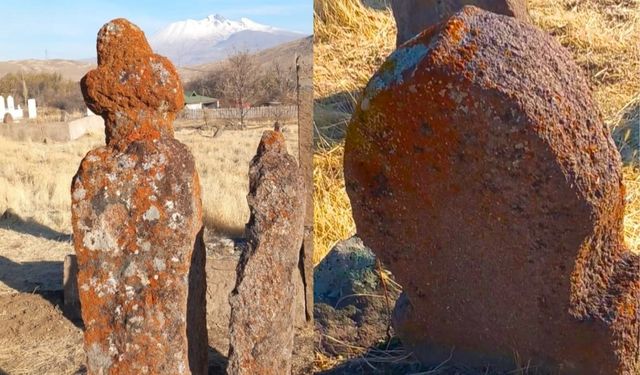 Kayseri'de bu mezar taşlarının dili olsa da konuşsa dedirten görüntüler!