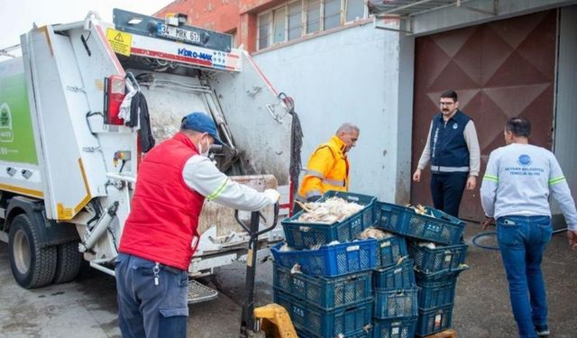 Ruhsatsız işletmenin deposundan 25 Kasa kokmuş tavuk çıktı!