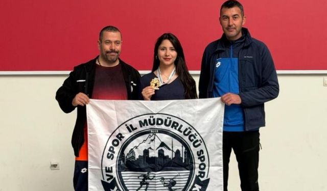 Kayserili sporcu Hale Derya Eroğlu’ndan Avrupa yolunda altın madalya