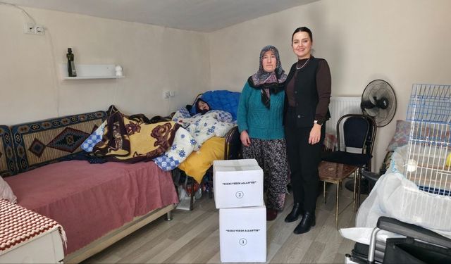 Bünyan Belediyesi’nden engelli kardeşlerine bakan Suna Yalçın’a anlamlı ziyaret