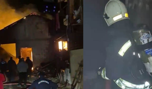 Ahır ve garajı saran yangın kontrol altına alındı