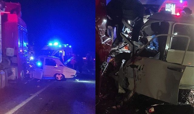 Feci kazada otomobil ile tır çarpıştı! 1 ölü,1 yaralı