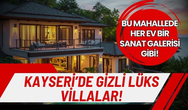 Kayseri’nin gizli lüks villaları: Bu mahallede her ev sanat galerisi gibi!