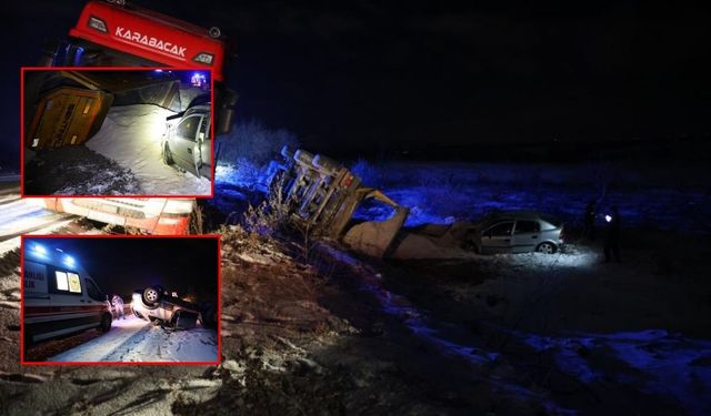 Nevşehir’de aşırı buzlanma kazalara yol açtı! 6 kazada 12 yaralı