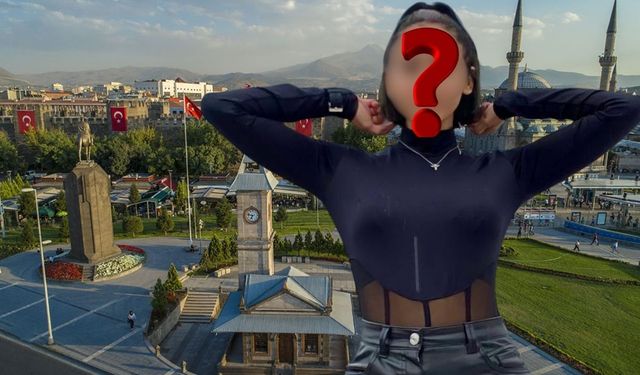 2 milyon takipçili fenomen Kayseri sokaklarında! Meydanda poz verip pastırmacıları gezdi!