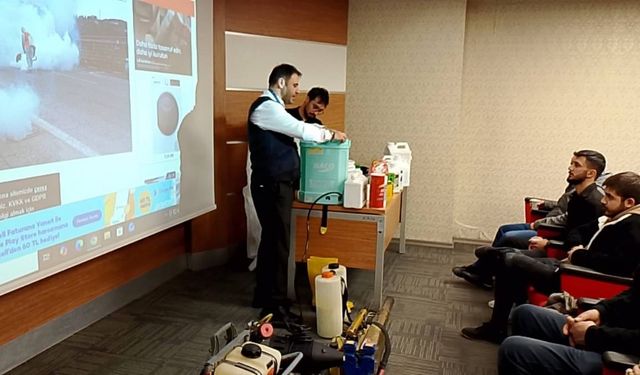 Talas Belediyesi Biyosidal Ürün Uygulayıcı Sertifika Eğitiminde insan sağlığını konu aldı