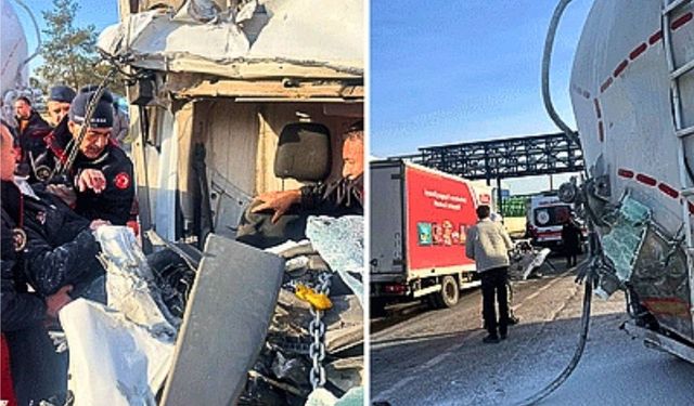 Yakıt tankeri ile kamyonet çarpıştı: 1'i ağır 2 yaralı