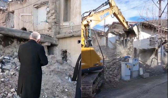 Kayseri'de deprem operasyonu! Tehlikeli binalar tek tek yıkılıyor!