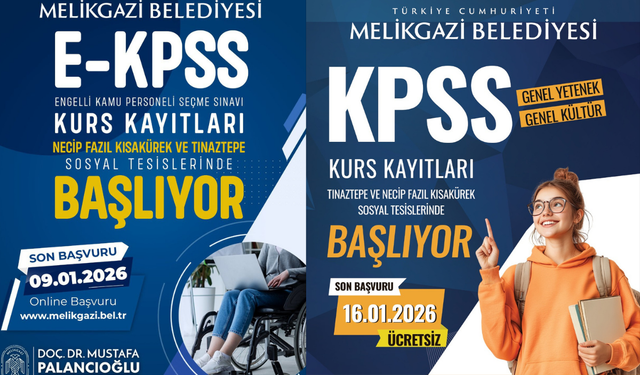 Kayseri'de KPSS’ye hazırlananlara ücretsiz kurs desteği!