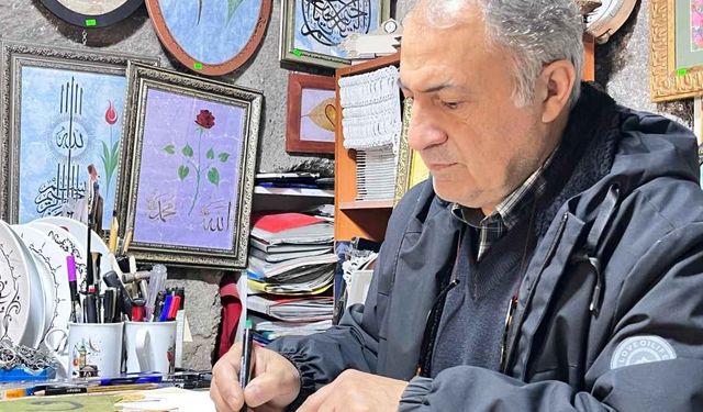 Kayserili sanatçı Osman Durmuş kaligrafide sınırları zorladı!