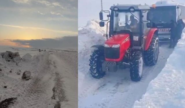 Sivas’ta yolcu midibüsü kara saplandı, mahsur kalanları muhtar kurtardı!