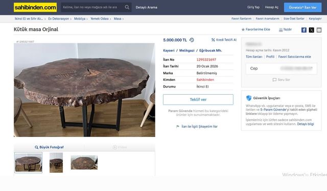 Kayseri’de bu da oldu! Bir masa fiyatıyla ev alınır mı?