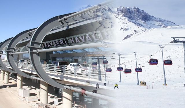 Erciyes rekor kırınca ulaşım patladı: Erkilet Havalimanı Ocak ayında 224 bin yolcu ağırladı