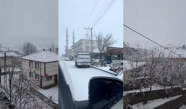 Kayseri Felahiye ve Tomarza’da kar etkili oldu