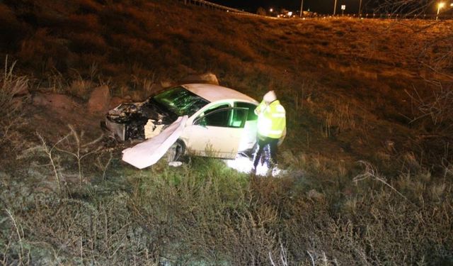 Kayseri’de otomobil uçuruma yuvarlandı: 1 Yaralı