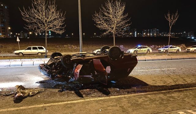 Kayseri’nin Melikgazi ilçesinde otomobil kazası: 4 yaralı