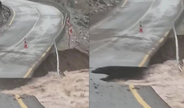 Kayseri’de sel felaketinin faturası ortaya çıkıyor! O ilçede yol çöktü