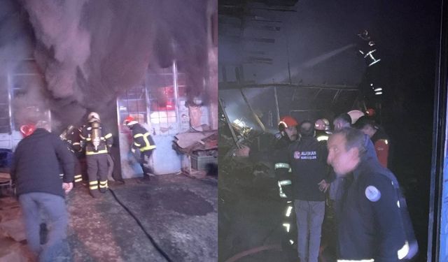 Nevşehir’de oto döşeme dükkanı küle döndü