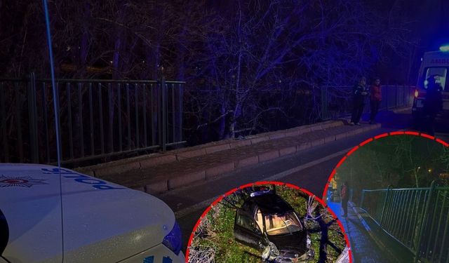 Talas’ta ehliyetsiz sürücü 5 metreden uçtu: 1 yaralı