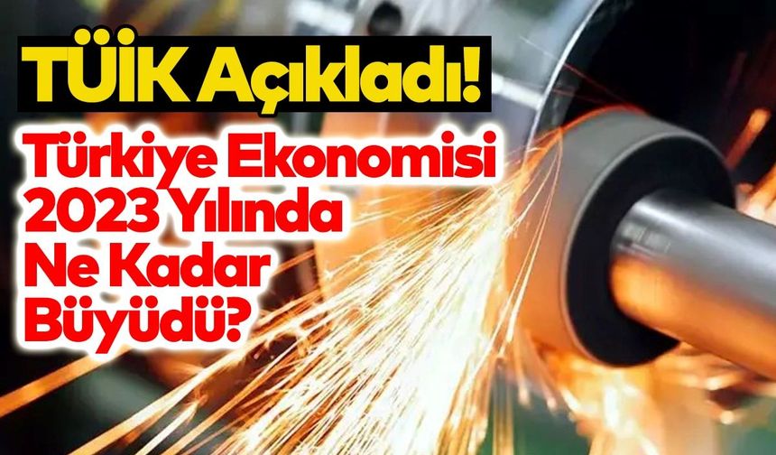 TÜİK Açıkladı! Türkiye Ekonomisi 2023 Yılında Ne Kadar Büyüdü?