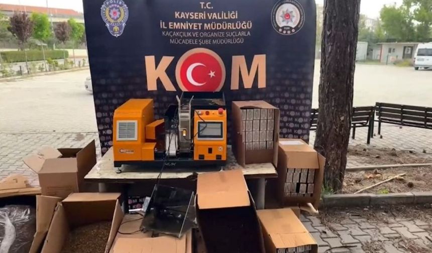 Kayseri'de kaçakçılara baskın! 50 bin adet ele geçirildi