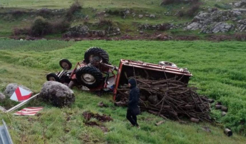 Traktör kazası evli çifti ayırdı! 1 ölü 1 yaralı