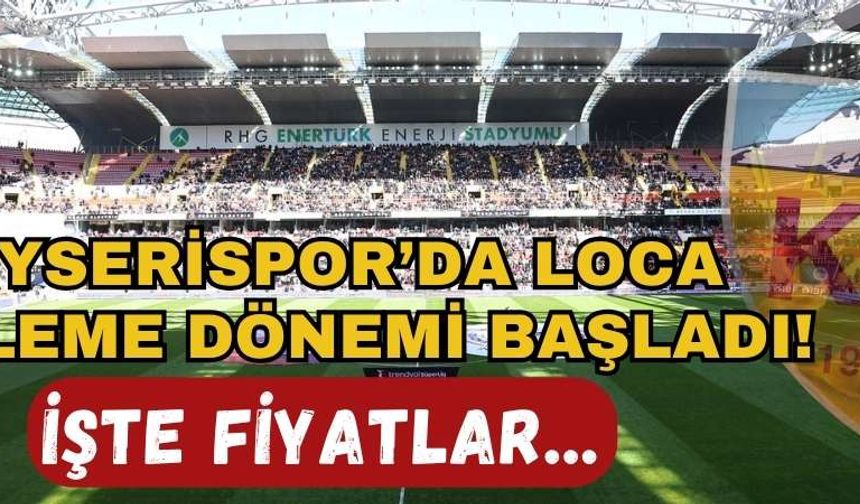 Kayserispor’da loca yenileme dönemi başladı!