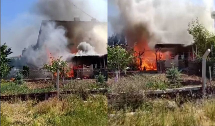 Müstakil ev alev alev yandı! Söndürmek saatler aldı