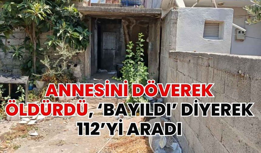 Annesini döverek katletti, ‘Bayıldı’ Diyerek 112’yi Aradı