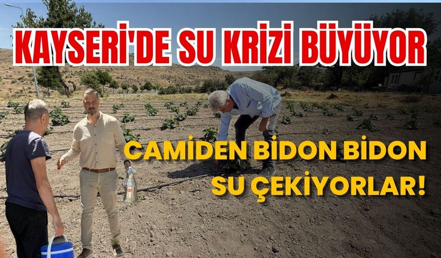 Kayseri'de su krizi büyüyor: Camiden bidon bidon su taşıyorlar!