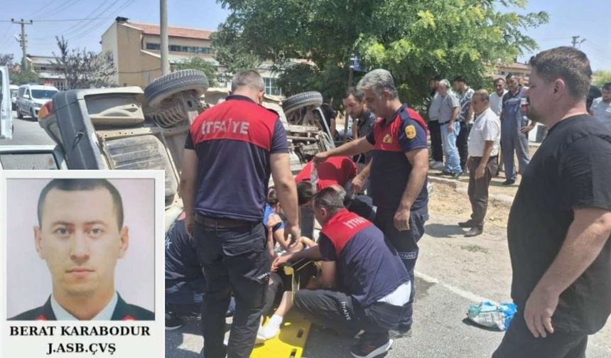 Motosiklet ile otomobil çarpıştı: Astsubay hayatını kaybetti!