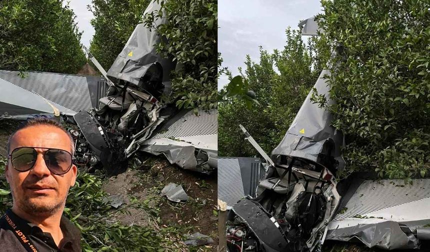 Eğitim için kalkan uçak kısa sürede düştü! Pilot ve yolcu ağır yaralandı