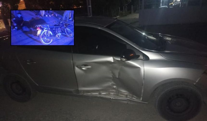 Otomobil ve motosiklet çarpıştı! 1 yaralı