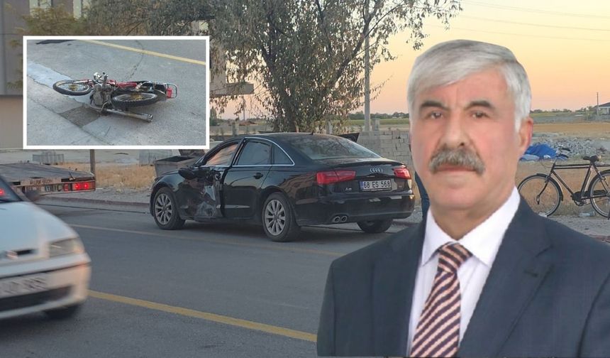Aksaray’da eski Belediye Başkanı kaza yaptı: Motosiklet sürücüsü ağır yaralı
