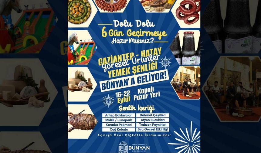 Bünyan’daki şenlik 6 gün sürecek