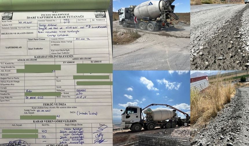 Çevreyi kirletmenin bedelini beton mikseri ödedi: 326 Bin TL