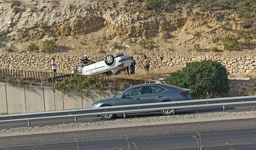 Kayseri yolunda araç takla attı: 1 yaralı
