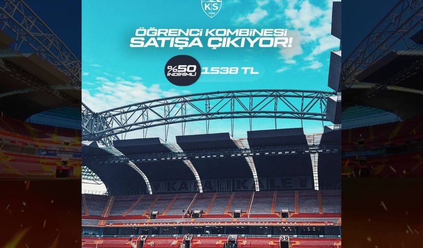Kayserispor’dan öğrencilere indirimli kombine fırsatı