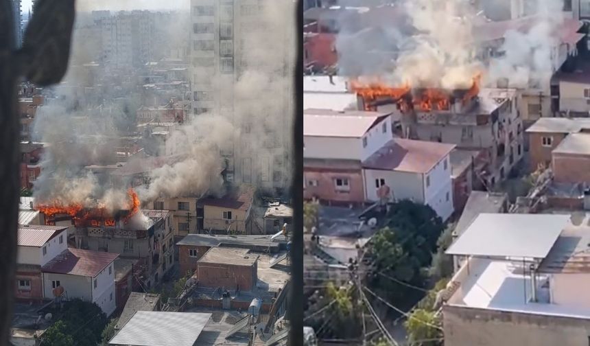 Adana’da 3 katlı ev küle döndü