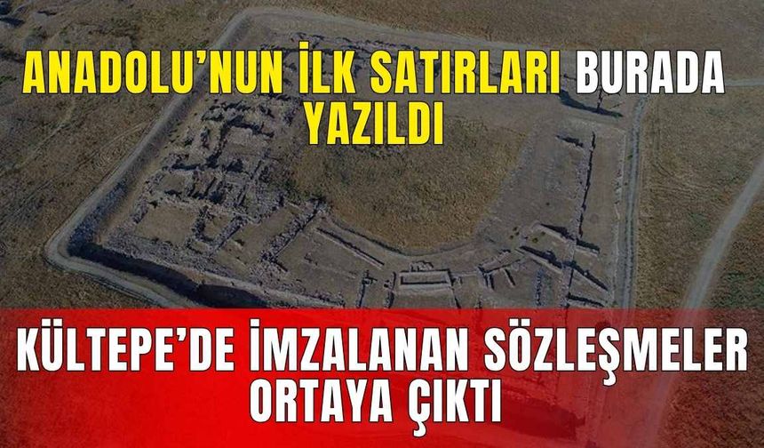 Kayseri Kültepe'de imzalanan sözleşmeler ortaya çıktı!