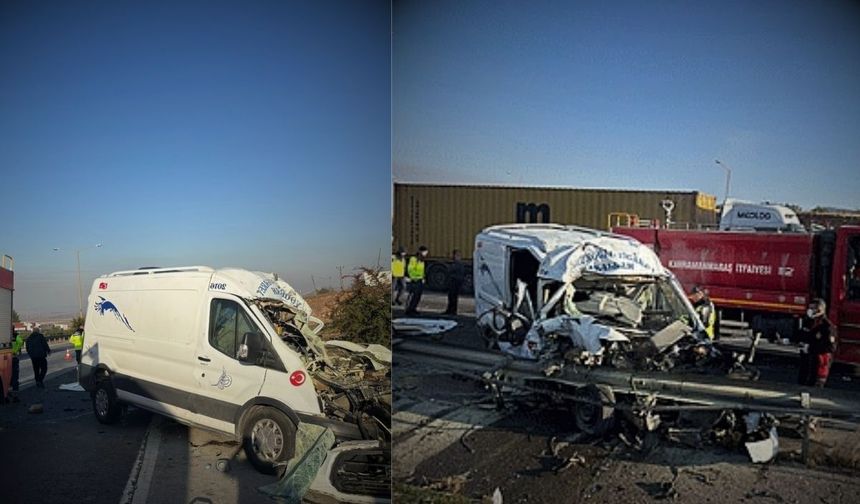 Kamyon ve transit tipi araç birbirine girdi: 1 ölü, 1 yaralı