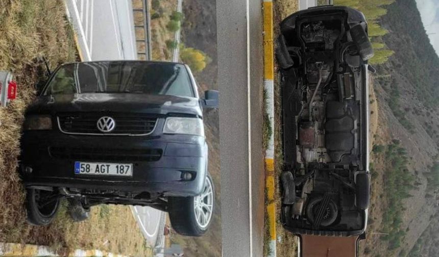 Kontrolden çıkan minibüs devrildi! 2 kişi hastaneye kaldırıldı