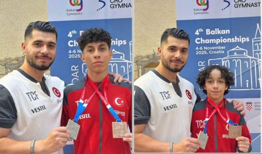 Kayserili cimnastik sporcularından Balkanlar’da büyük başarı